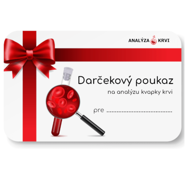 Darčekový poukaz na analýzu kvapky krvi (vstupná prehliadka)