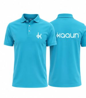 Koszulka polo KAQUN z firmowym nadrukiem